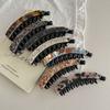 Geometric Acetate Banana Clip Acetic Acid Vertical Clip Leopard Print Hair Clip  Female