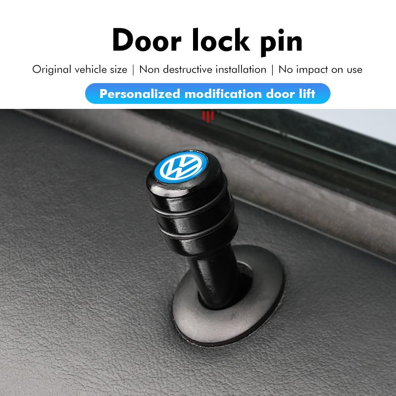 Car Door Lock Pin Knob Pull Security Insurance Accessories For Volkswagen VW Scirocco Passat Polo B5 B6 B7 CC Tiguan Sharan QN9