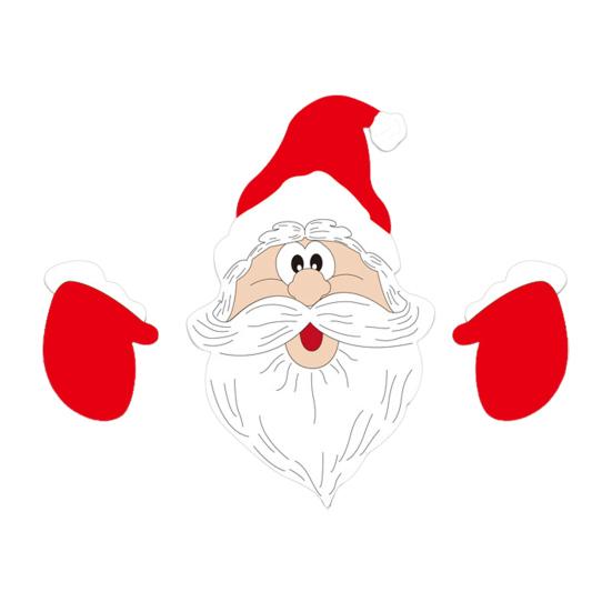 Рождественские украшения на забор Деревянный выглядывающий Санта Декор для двора Всепогодное украшение для дома и улицы для газона, сада, забора