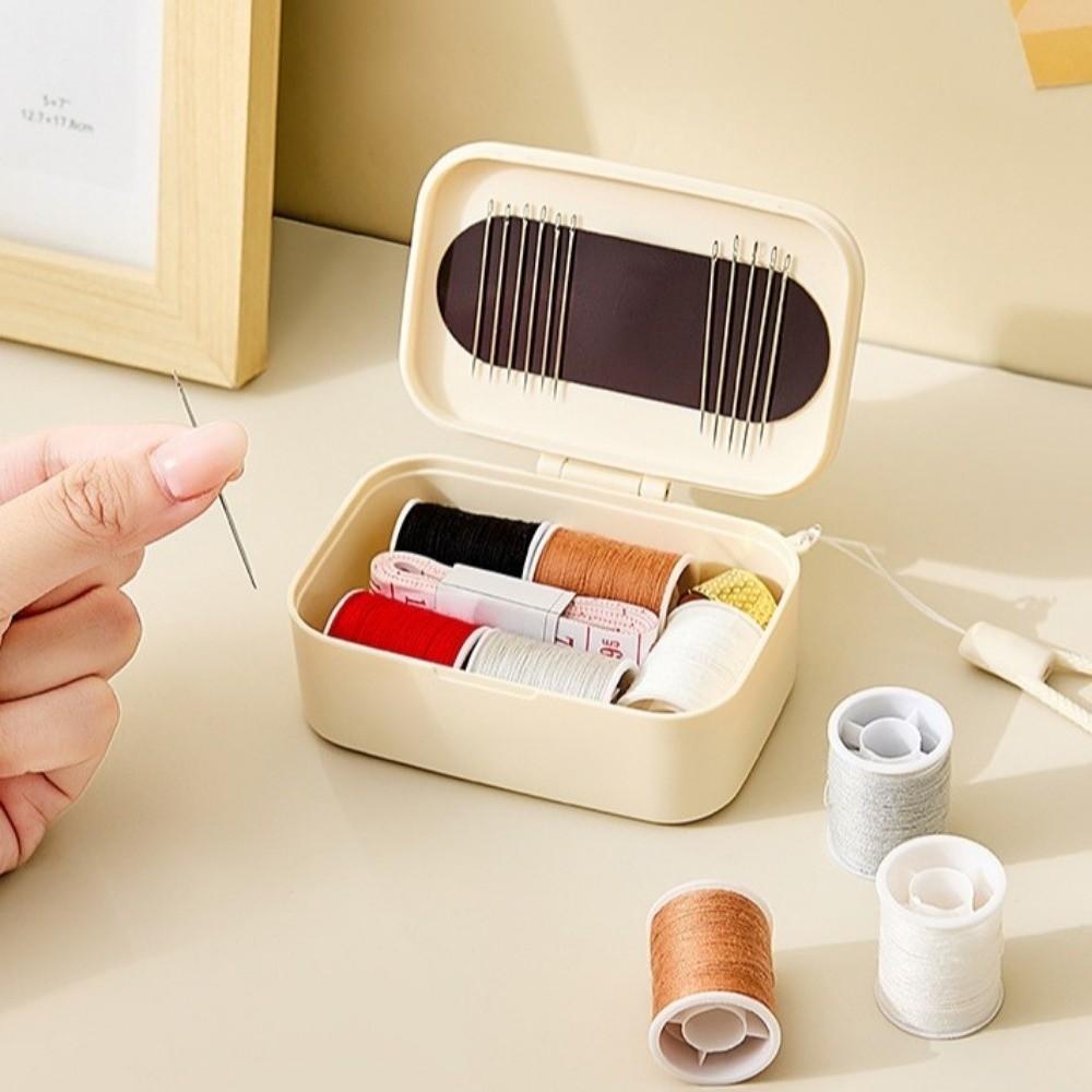 Компактный швейный набор Легкое шитье Ручной швейный набор Коробка для игл и ниток Бытовой