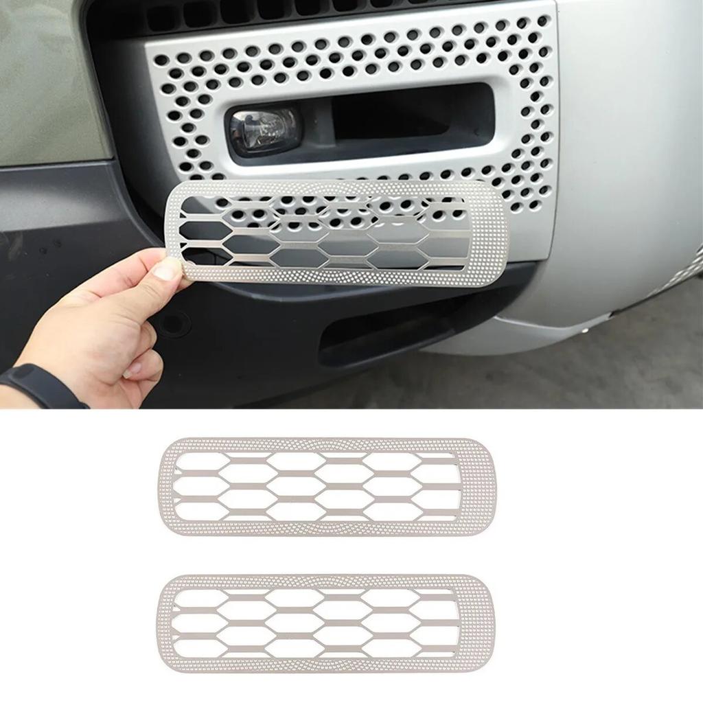 Car Front Fog Light Lamp Frame Protection Net Trim Cover Fit For Land Rover Defender 110 90 -2022 Auto Accessories