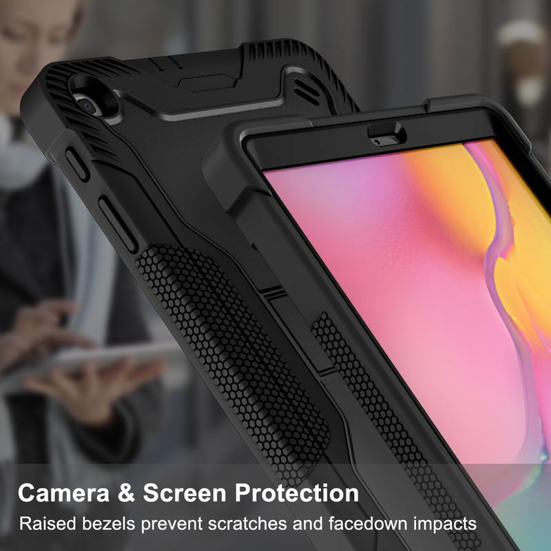 Для Samsung Galaxy Tab A 8.0 A7 S6 lite A8 A9 S7/S8/S9 FE/Plus Ultra S11 A9 A11+ Чехол Безопасный для детей Бронированный Ударопрочный Жесткий ПК Силиконовый Гибридный С подставкой Планшет