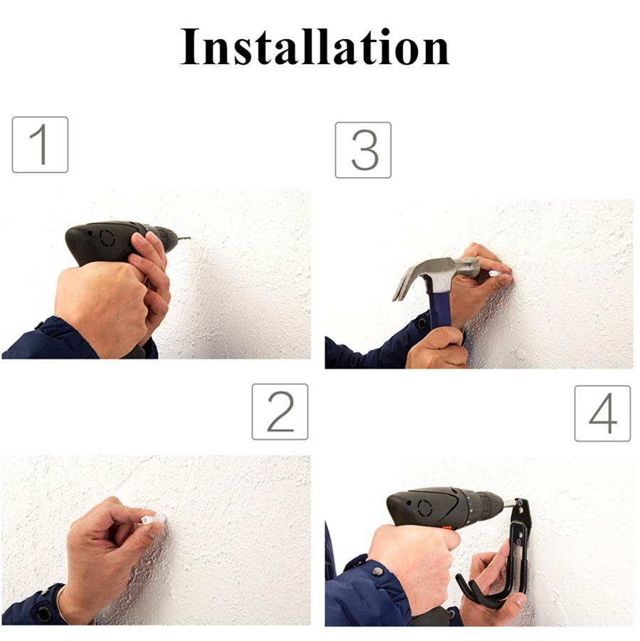 1x Motorcycle Helmet Holder Hook Wall Mount Hanger For Jacket Bag Helmet Display