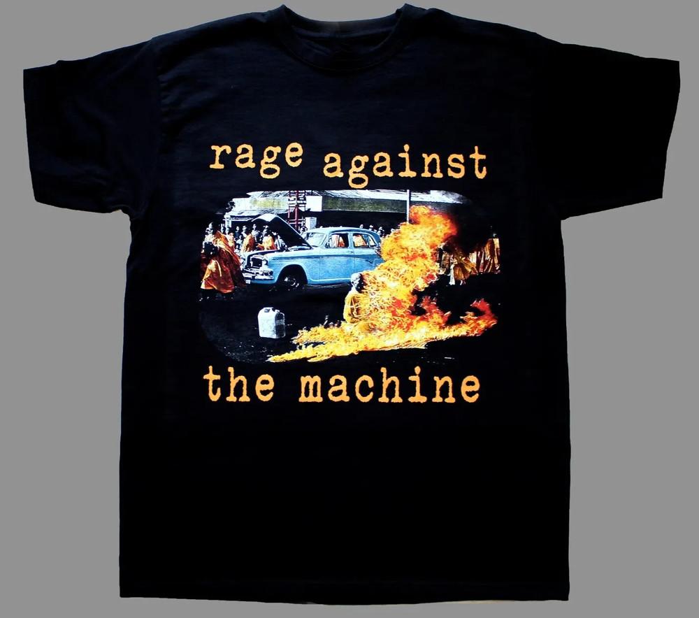 Vtg RAGE AGAINST THE MACHINE Cotton Black All Size Unisex Shirt BL219