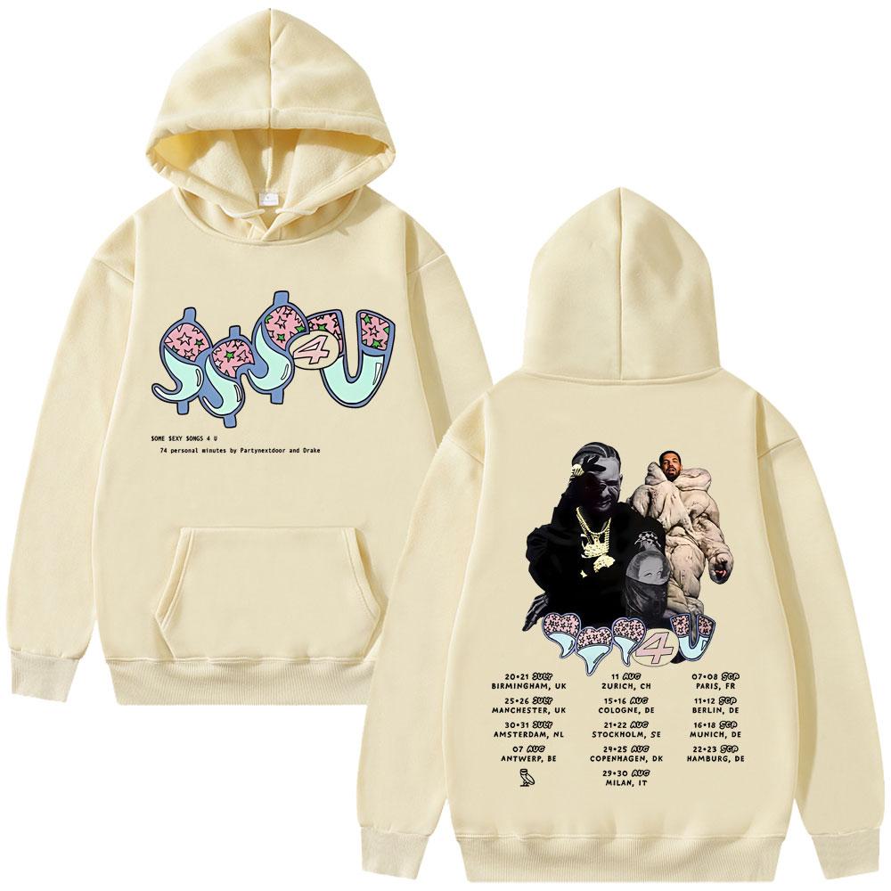 Rapper Drake Europe Tour with PARTYNEXTDOOR Hoodie Some Sexy Songs 4 U SSS4U 2025 Sweatshirt Tops Hip Hop Fashion Streetwear