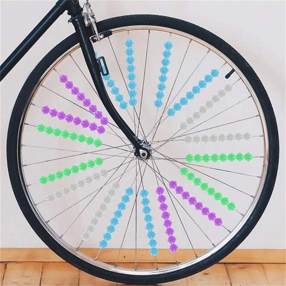 Wheel Spoke Colorful Bicycle Spoke Decor Spoke Color Beads Bicycle Spoke Beads Spoke Wrap Tubes