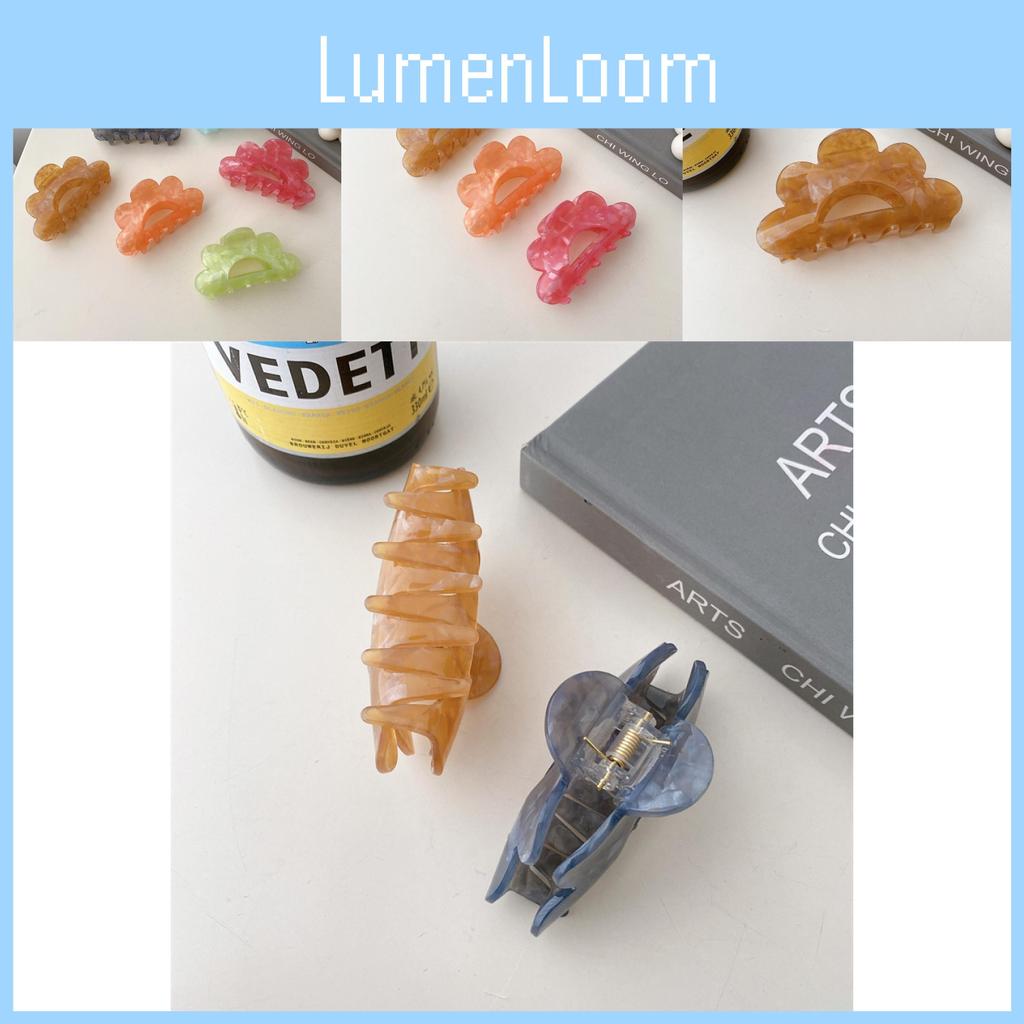 Stylish Hollow Design Acrylic Hair Claw Clip In Soft Earthy Yellow Ideal For Everyday Fashion