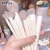 10Pcs Soft Fluffy Makeup Brushes Set Kit for Foundation Eye Shadow Concealer Blush Brush Skin Friendly Makeup Tools Ideal for Makeup Beginner