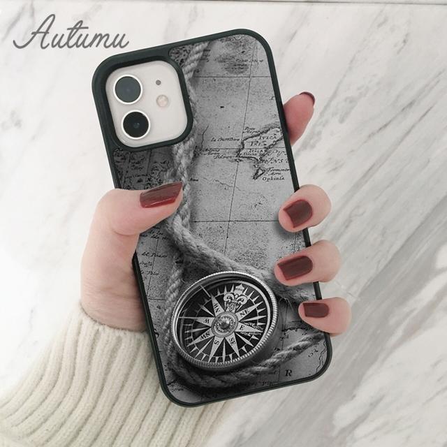 Guide Compass Phone Case for iPhone 11 12 13 14 Pro Max Mini X XR XS SE 2020 5 6S 7 8 Plus Samsung Galaxy S21 S22 Cover Shell
