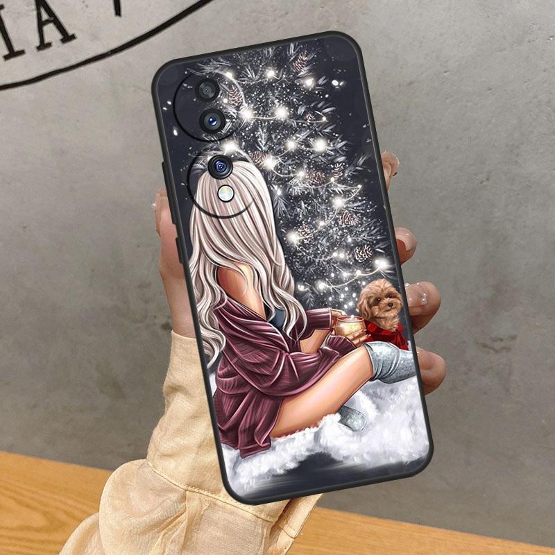 Модная Девушка С Рождеством Чехол Для Honor Magic 7 Pro 5 6 Lite Чехол Для Honor 90 70 50 400 200 X9 X8a X8b X9a X9b X9c