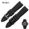 24mm Black Silicone Straps for Porsche Design P6612 Watch Strap Watchband Belt Wristband Replacement Watch Bracelet