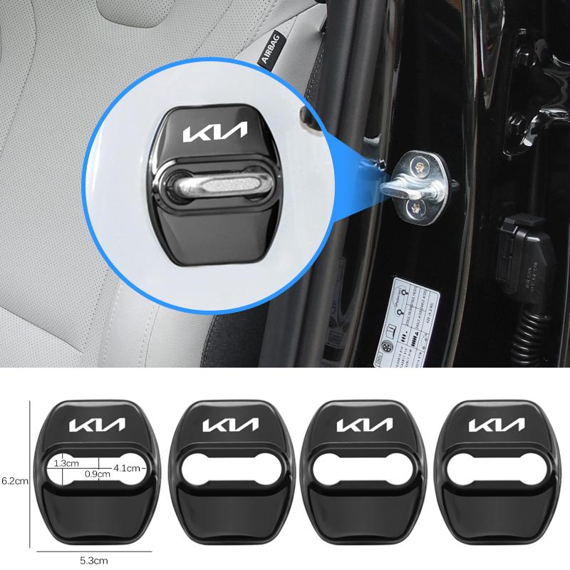 AAOB1 Car Door Buckle Protective Cover Titanium Alloy Protection Cap For KIA K5 K9 Sorento Ceed Sportage Carnival Stinger Forte Niro