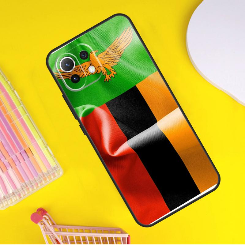 Zambia Flag Cover For Xiaomi 14 13 Ultra 11T 12T 13T 14T Pro POCO X7 Pro X3 X5 F3 F5 F6 M6 X6 Pro Case