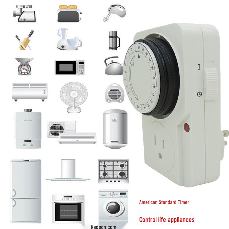 Европейский стандарт 16А 250В Механическая розетка-таймер - 24-часовой таймер для немецкого, корейского и российского типов