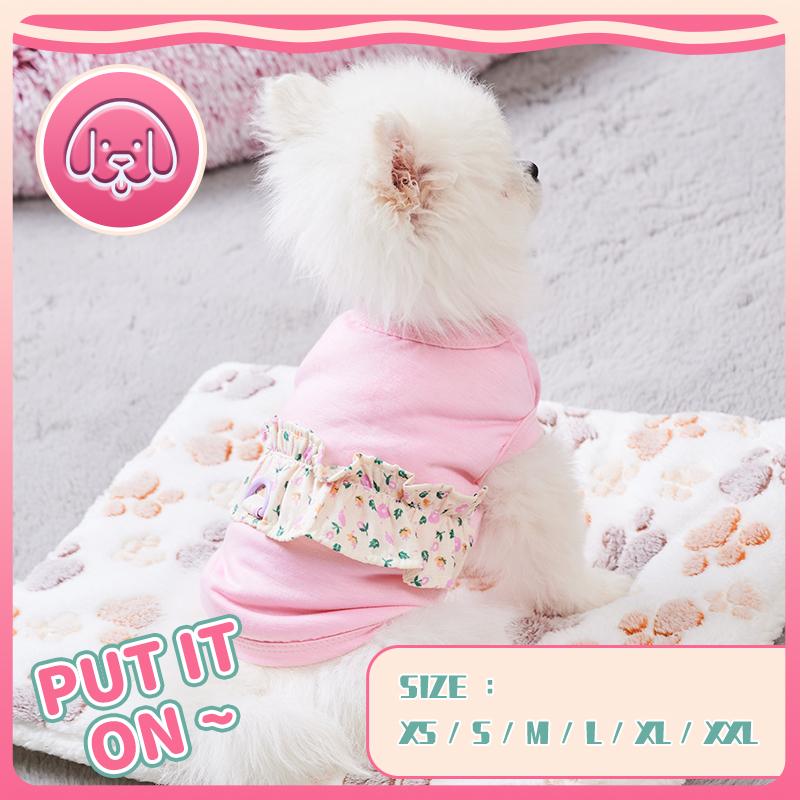 Одежда для собак, летняя жилетка для домашних животных, однотонная футболка с гирляндой для кошек, одежда для собак, модная весенняя одежда, дышащая одежда для чихуахуа, щенков