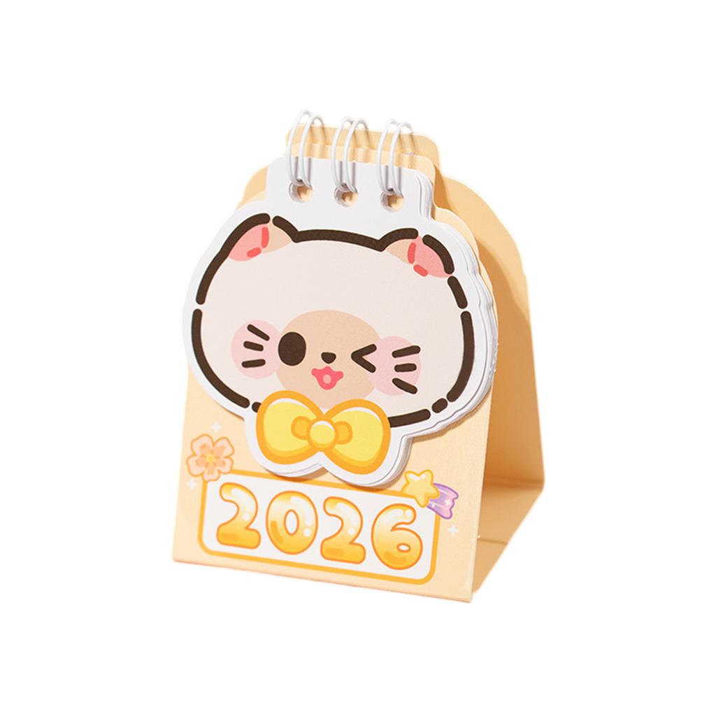 2026 год Маленький котенок Календарь Настольный органайзер для заметок Четкая печать Компактный планировщик с котятами Ежедневник Настольный календарь