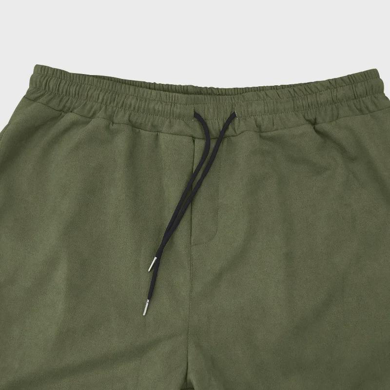 Men's Autumn/Winter Casual Suede Sports Suit - European/American Style