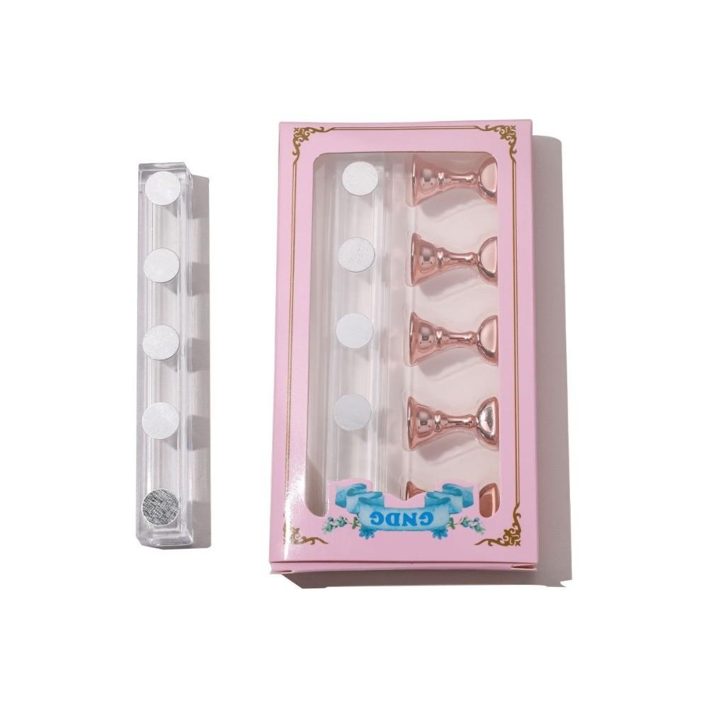 5Pcs Crystal Base Magnetic Nail Art Holder Multi-color Nail Training Holder Press on Nail