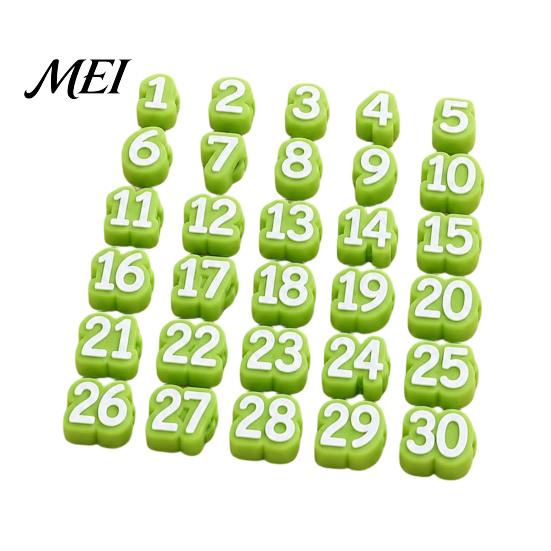 Classroom Organization Tools 30Pcs Numbered Pencil Cap Labels, 1-30 Numbers Topper Decoration, Student Tags Students Clips, Reusable Charms for School