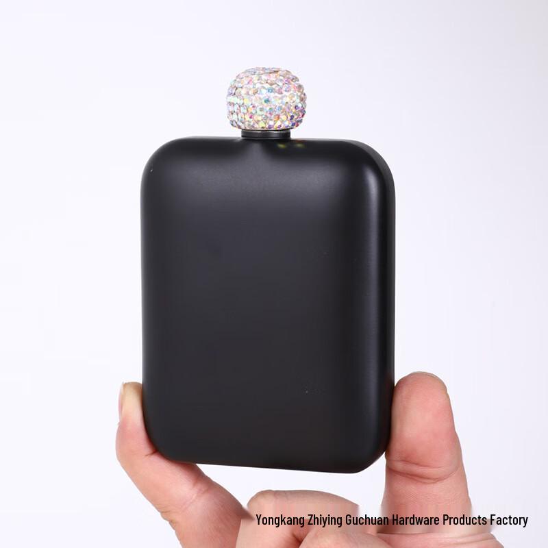 Мини Портативная Фляга из Нержавеющей Стали со Стразами