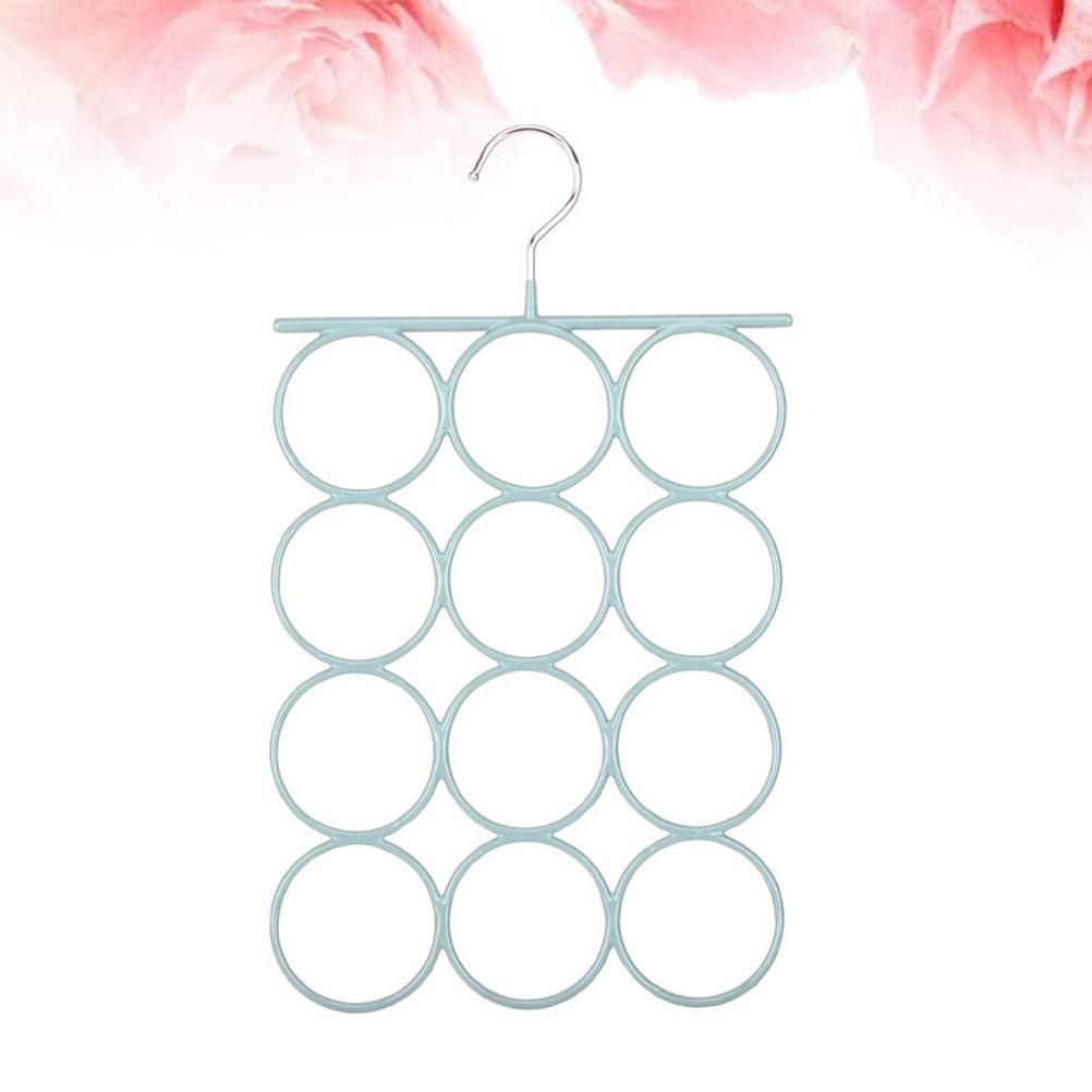 1 шт. 12-петлевая вешалка для шарфов, противоскользящая вешалка для хранения вещей, экономящая место в гардеробе (зеленая)