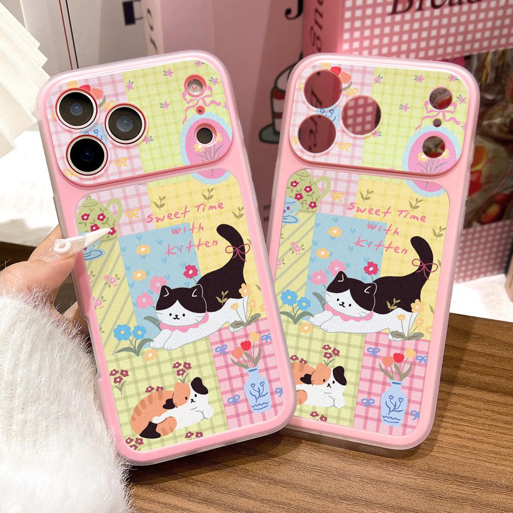 Kitten Garden подходит для чехла для мобильного телефона 2-в-1 iPhone17ProMax, Apple 16 нишевый 15 доставка с мелкими отверстиями.