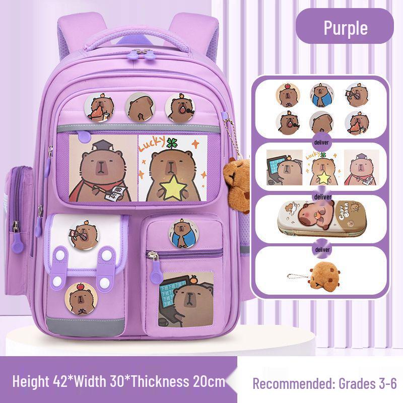 Легкий детский рюкзак с защитой позвоночника для 1-6 классов, большой вместимости, идеально подходит для мальчиков и девочек.