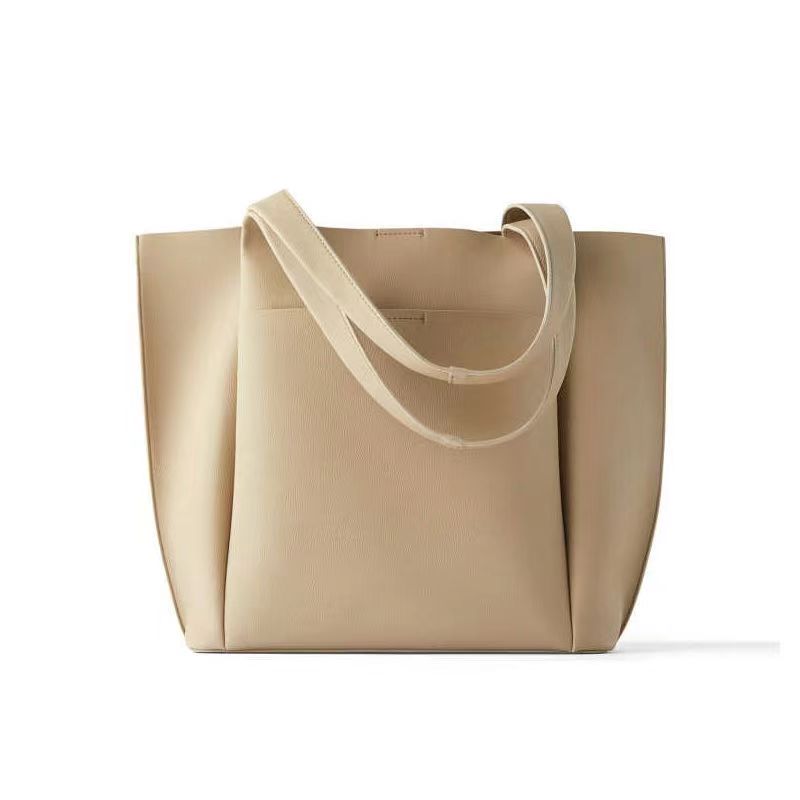 ZЖенская сумка, новая, мягкая, кожаная, сумка для покупок, минималистская, большая вместимость, сумка-тоут на одно плечо, сумка для покупок