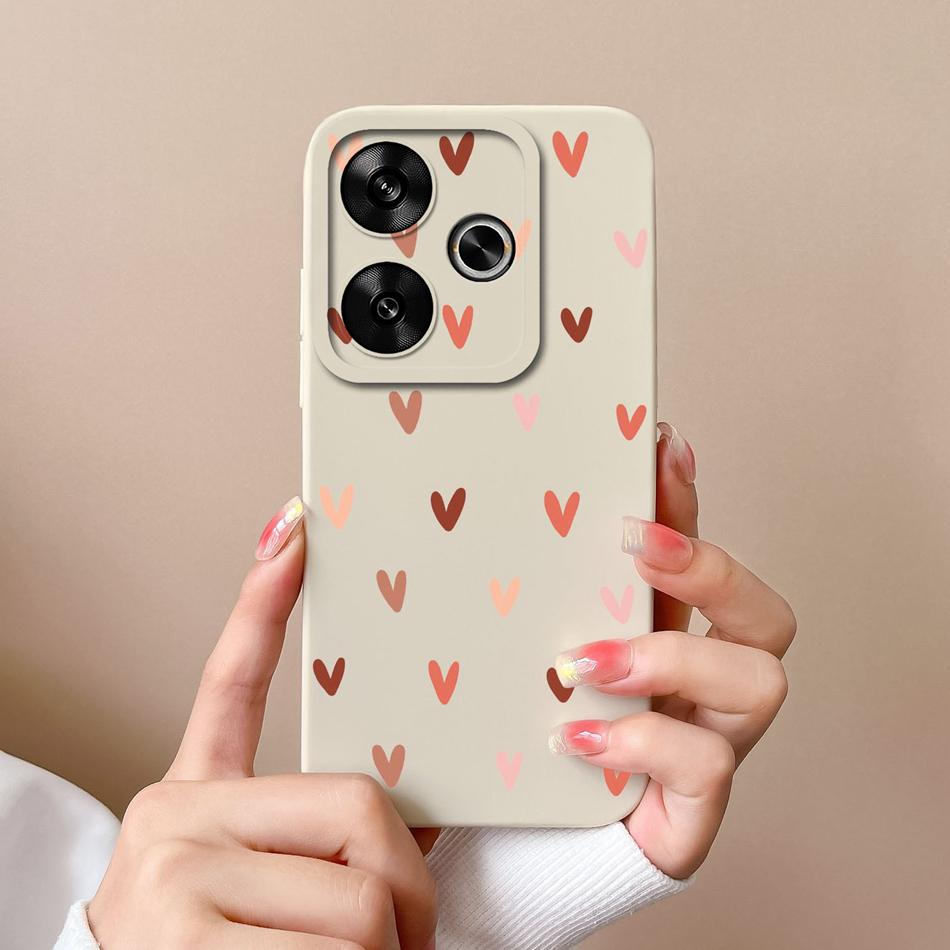 Чехол для Poco M6 Pro Стильный противоударный Funda для Xiaomi Poco M 6 M6Pro Жидкий силикон Полная защита Задняя крышка телефона Capa