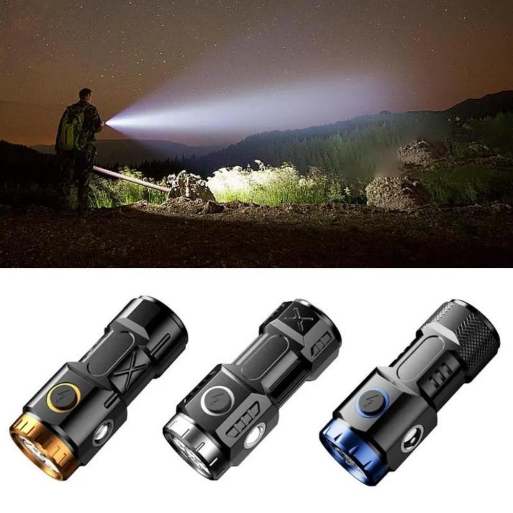30W COB High Power LED Flashlights Tail Magnet with Side Lights Mini Torch Camping Fishing Lantern USB Rechargeable Hat Clip Light