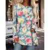 2023 женские топы с длинными рукавами, цветочные футболки с 3D принтом, повседневные женские пуловеры с круглым вырезом, элегантные топы