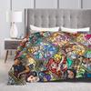 Princess Flannel Blanket Winter  Warm Soft Throw Blanket for Boy Girl Home Decor Fluffy Bedspread Sofa Bed Cover