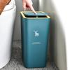 With Lid Trash Can Rectangular Waste Bins Press-type Trash Bin  Toilet