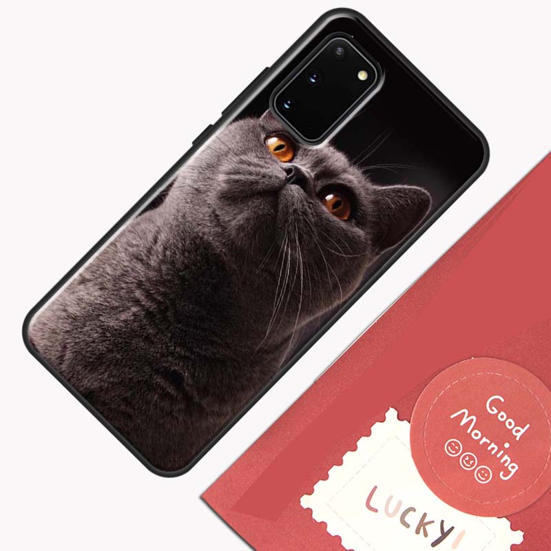 Красивый Серый Британский Короткошерстный Кот Чехол для Телефона Для Samsung Galaxy S26 S25 Ultra S20 S21 S22 S23 S24 S10 Plus S25 FE Cover Shell