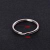 Trendy Unisex Hoop Accessory 10 Pieces Silver Rings 1.5*25mm 20 Pieces Key Rings Key Chain Metal Loop