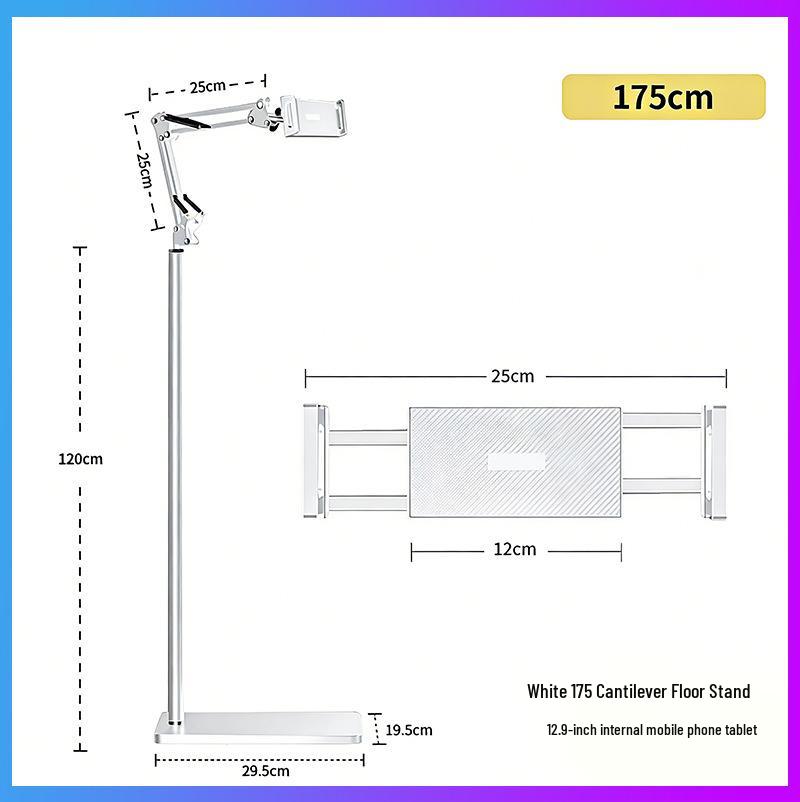 Adjustable Cantilever Mobile Holder: Portable Bedside & Floor Stand for Phones & Tablets
