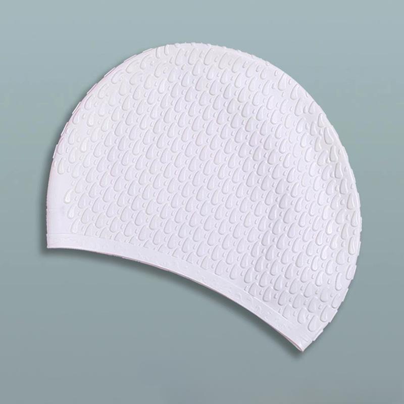 Универсальная силиконовая шапочка для плавания для взрослых Защита волос Эластичная шапочка для плавания Длинные шапочки для плавания Защита волос