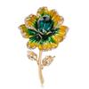 Элегантная брошь-булавка в виде цветка из хрусталя и стекла – европейский и американский дизайн