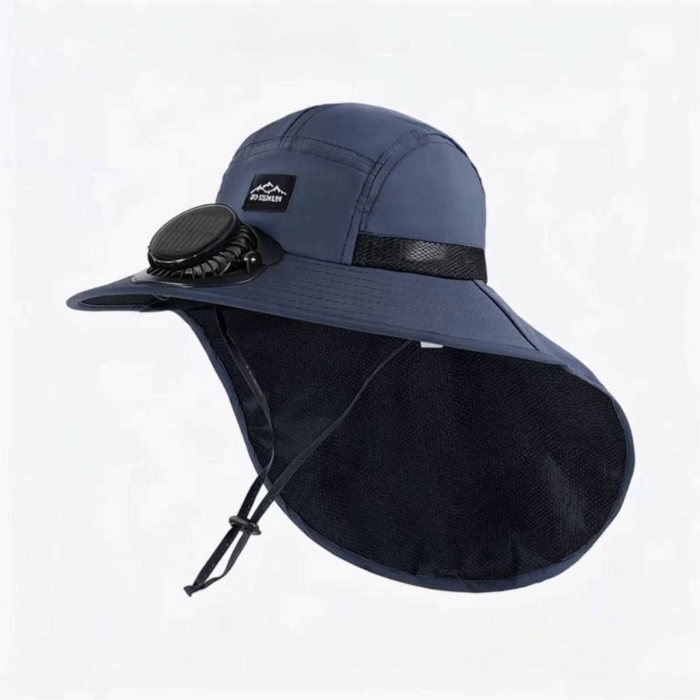 Neck Protection Solar Powered Fan Sun Hat Quick Dry Fan Fisherman Caps Beach Wear