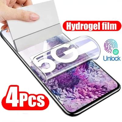 4 шт. гидрогелевая пленка для Samsung Galaxy S23 S20 S21 S22 Plus Ultra FE Note 20 9 10 Plus A52S A30 A53 A51 A50 A21S Защитная пленка для экрана