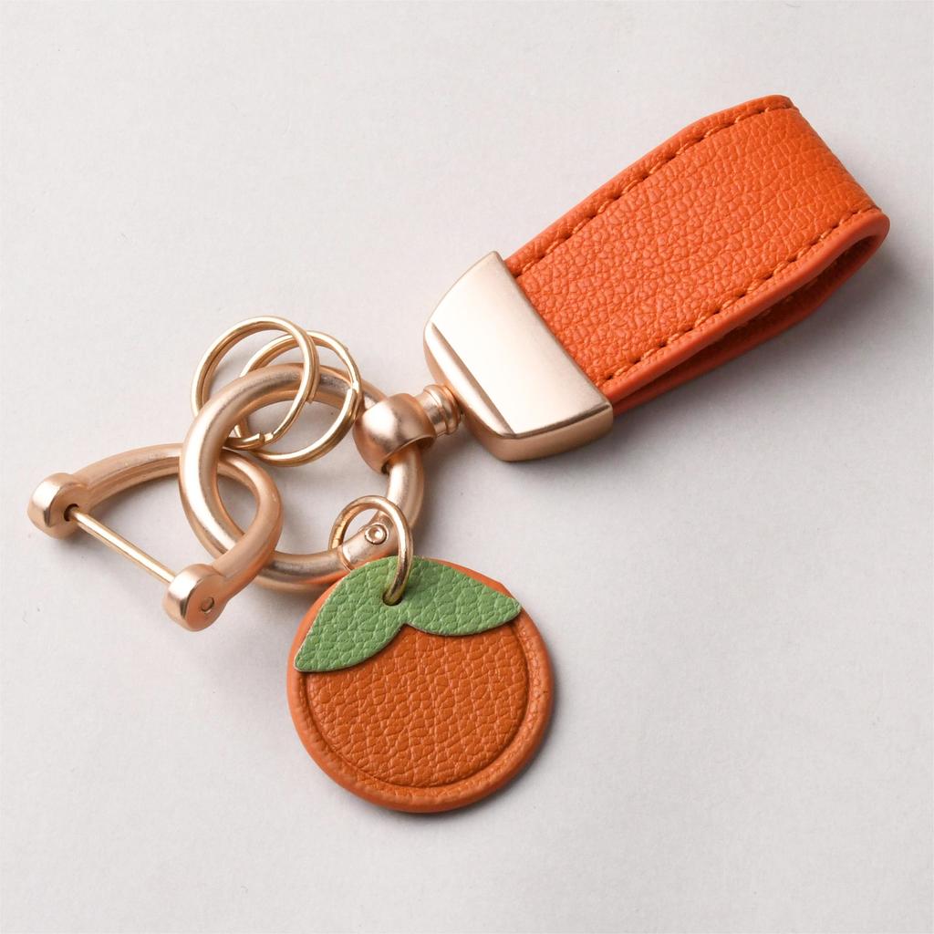 Модный брелок для ключей, роскошный металлический короткий кожаный цветок, автомобильный брелок, подвеска, раздельный брелок, женский брелок, аксессуары