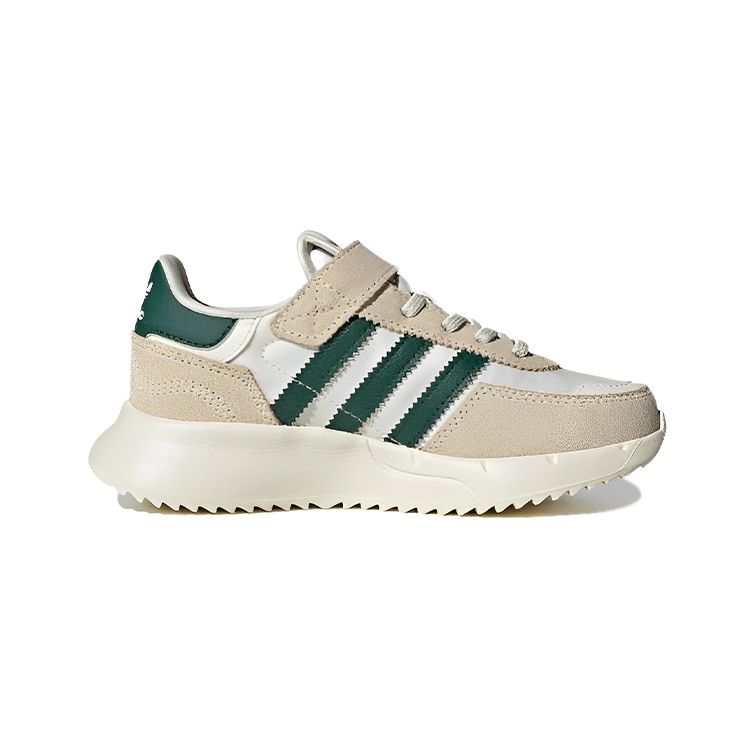 Adidas Originals Retropy F2 Non-Slip Low-Top Casual Shoes Kids Sneakers Off-White Green ID0745