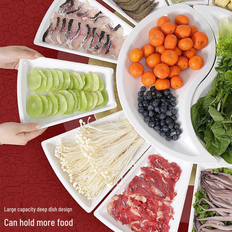 Chinese Style Melamine Segmented Platter