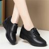 Весна Осень Женская мода Туфли-лодочки Женские туфли из натуральной кожи на танкетке Повседневные туфли для мам на высоком каблуке Комфортные туфли-лодочки