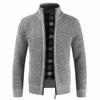Luxury Men's Stand-Up Collar Knit Zipper Cardigan Sweater