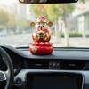 Auto Shaking Solar Caishen Sculpture Solar Powered Nodding Lucky Wealth Statue  Store Display
