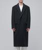 Musinsa Standard Cashmere Blend Daddy Shoulder Double Long Coat [Navy]