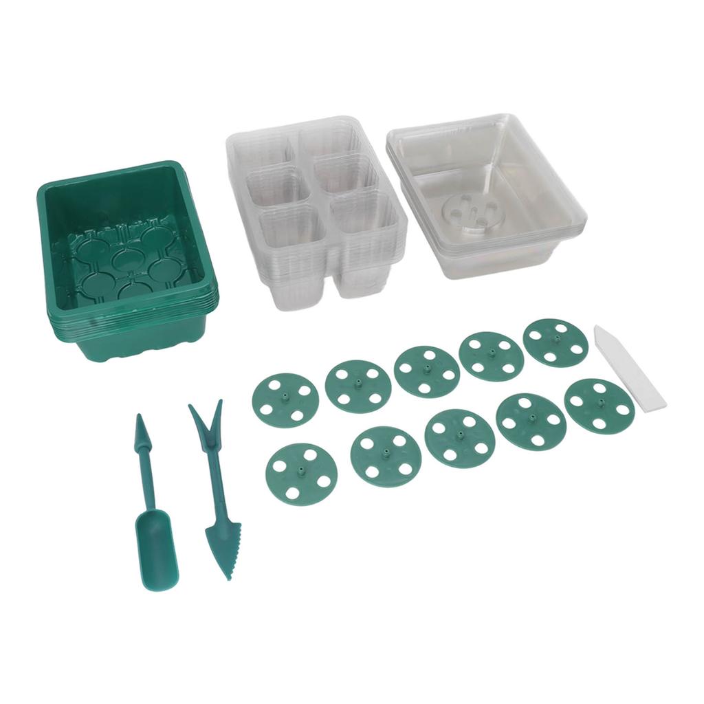 Поддон для рассады семян, пластиковый прозрачный лоток для садоводства, 6 отверстий