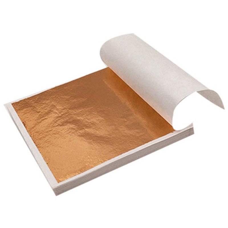 100 листов листов листового золота для ногтей своими руками, бумага для рисования листовым золотом, бумага для художественных поделок, украшения для дня рождения, свадьбы, торта, десерта