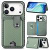 For iPhone 17 Pro Case Card Slots Kickstand Phone Back Cover with Card Tool